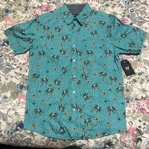 NWT RF Brand skull men’s cotton Hawaiian button down